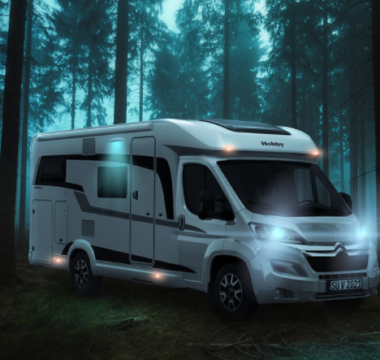 RV in the forest